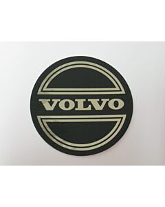 Sticker inchVolvoinch naafdop zwart op chroom 60mm