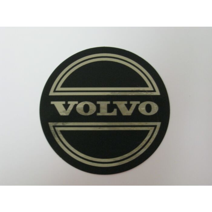 Volvo Aufkleber Volvo Radkappe schwarz auf chrom 90mm<BR>Volvo