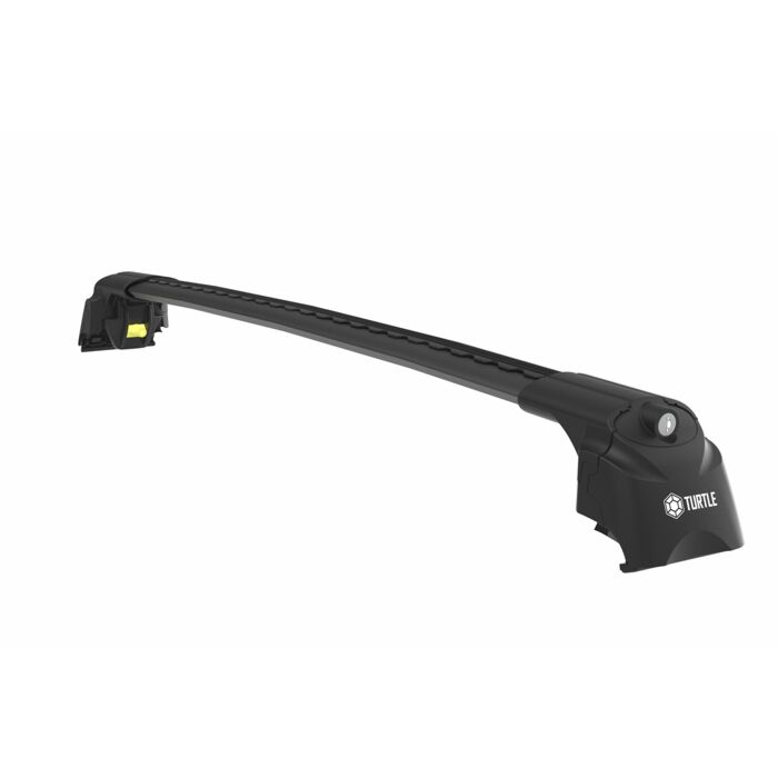 Volvo Dachträger schwarz für Dachreling/Dachschienen Volvo V70 1997-2016 max 75kg Dachschienen Flügelform für wenig Windgeräusche Volvo Teilenummer DAK1004B
