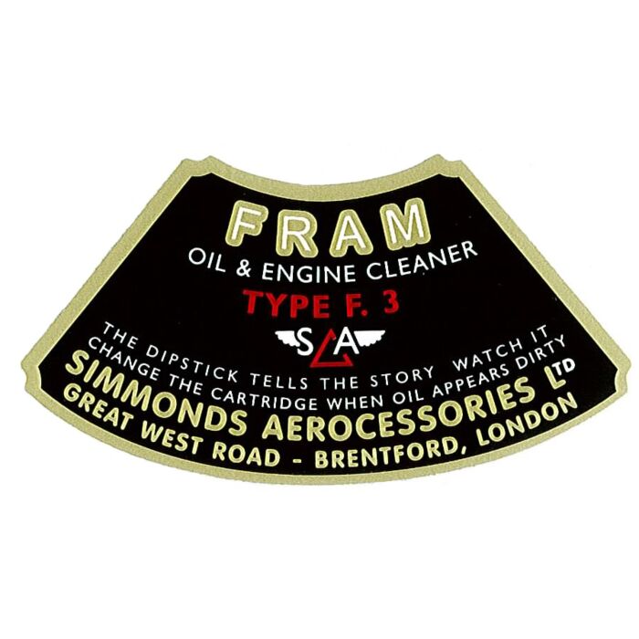 Sticker oliefilter B4B fram