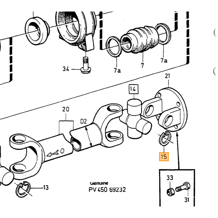 Volvo Retaining Ring Volvo teil nr 118006