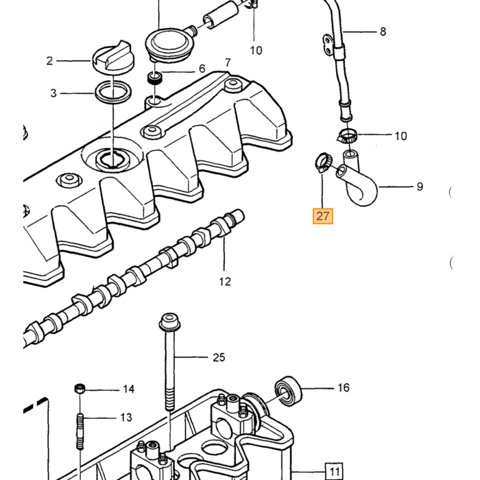 Volvo Kupferring für Druckleitung K tronic B19E+B21E+B23E/Kurbelgehäusering B16 für Ablassschraubenring Turbo V70 C30 S80 XC90 Volvo teil nr 11994