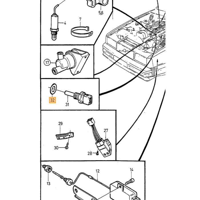 Volvo Kupferring für Druckleitung K tronic B19E+B21E+B23E/Kurbelgehäusering B16 für Ablassschraubenring Turbo V70 C30 S80 XC90 Volvo teil nr 11994