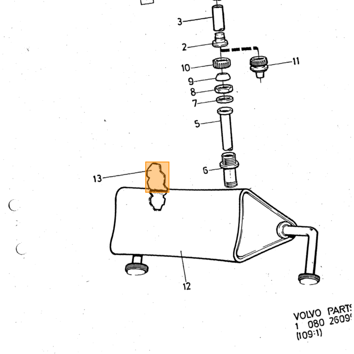 Volvo Bracket Volvo teil nr 1207626