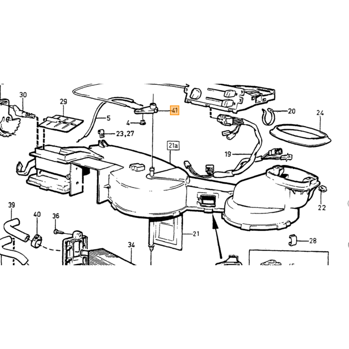 Volvo Clip heating unit wire retainer volvo 240 244 245 1979-1992 Volvo teil nr 1211290