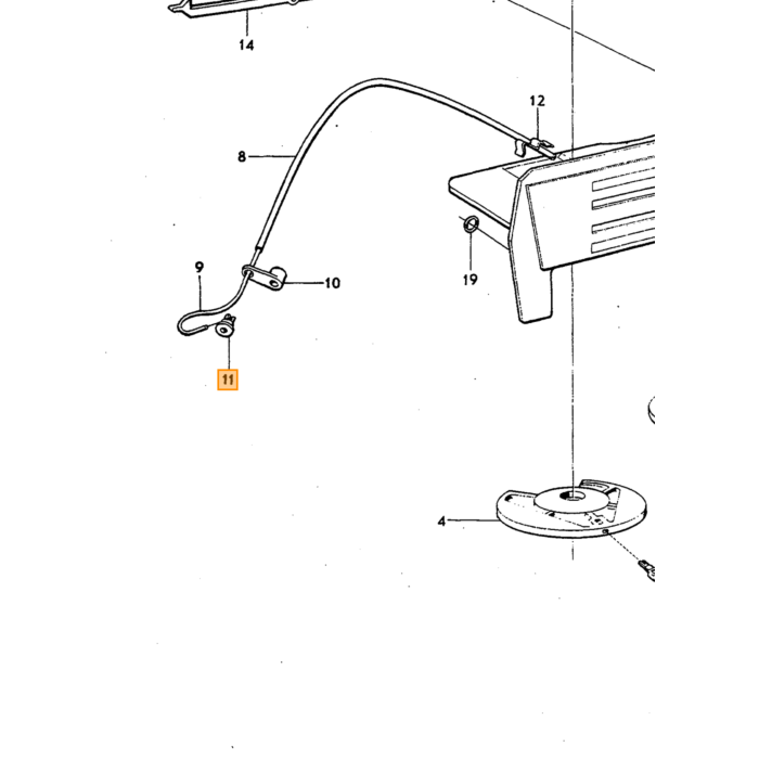 Volvo Clip heating unit wire retainer volvo 240 244 245 1979-1992 Volvo teil nr 1211290
