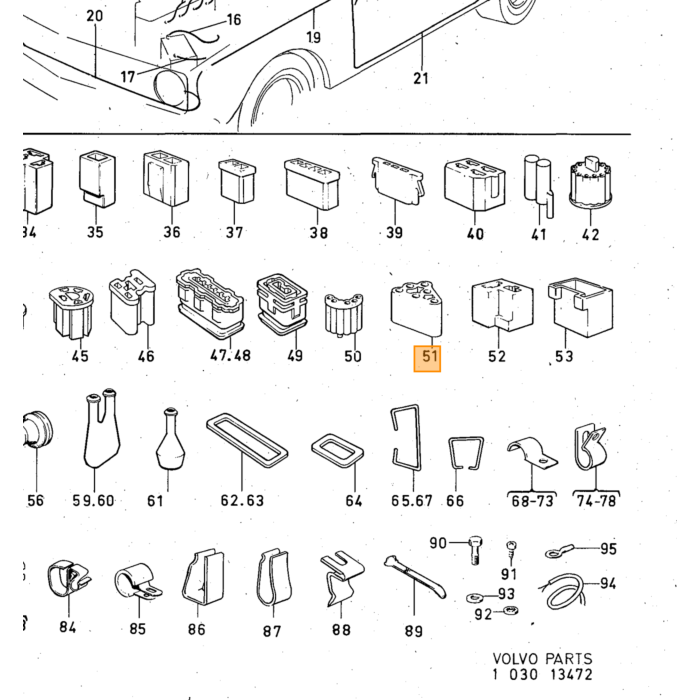 "Volvo Steckdosen-Gehäuse - Originalteil Nr. 1212894"