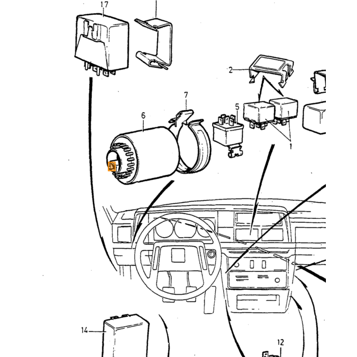 Volvo Blinkerschalter 240+260 ohne Tempomat AUSTAUSCH (überholt) und Kaution 50 Euro Volvo teil nr 1235339