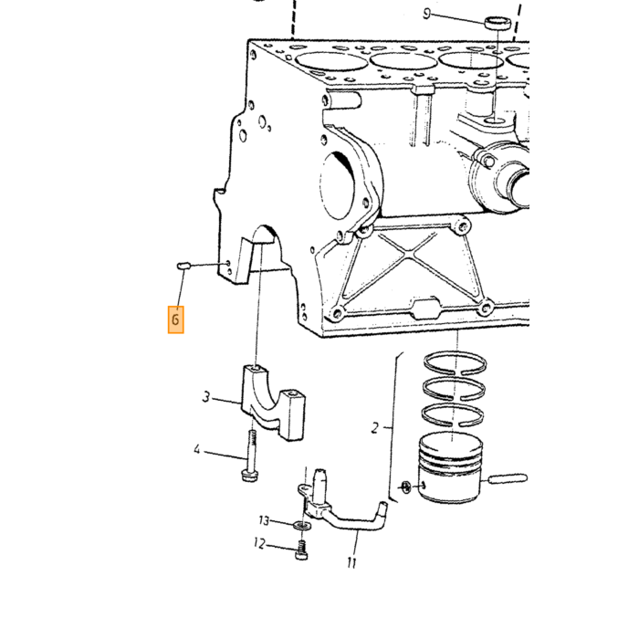 Volvo Zylinderkopf Stehbolzen 240 260 740 760 Diesel Volvo Teil Nr 1257005