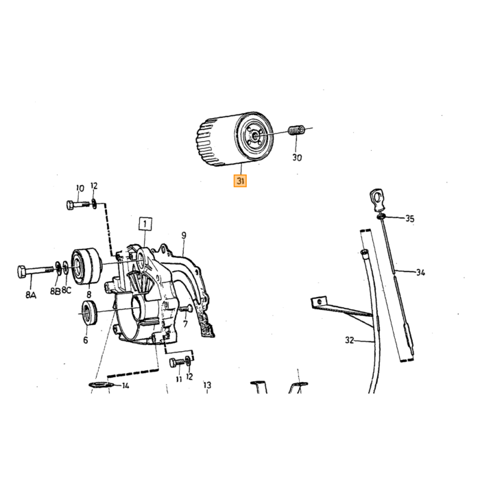 Volvo Ölfilter Diesel D24 240+260+740+940 Volvo teil nr 1257492