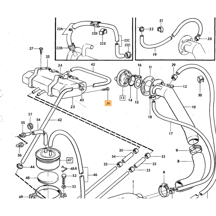 Volvo Druckspeicher K Tronic Einspritzung B20E B20F B21E B23E B27E B200E B230E b230FB 140 240 260 740 940 (0438170001) 2 Anschlüsse ersetzt durch 462547 Volvo teil nr 1266224