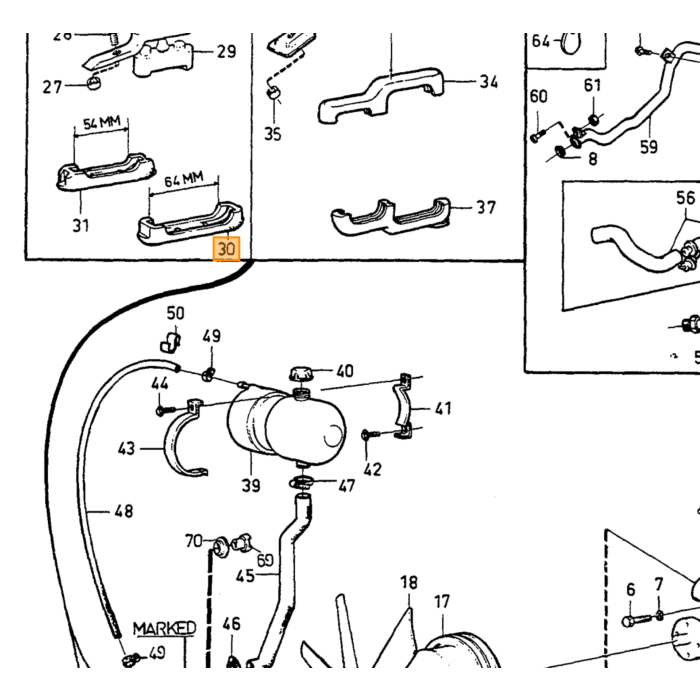Volvo Dichtung Kühlmittelausgang 240 260 760 780 B27 B28 alle Versionen Volvo Teil Nr 1271509