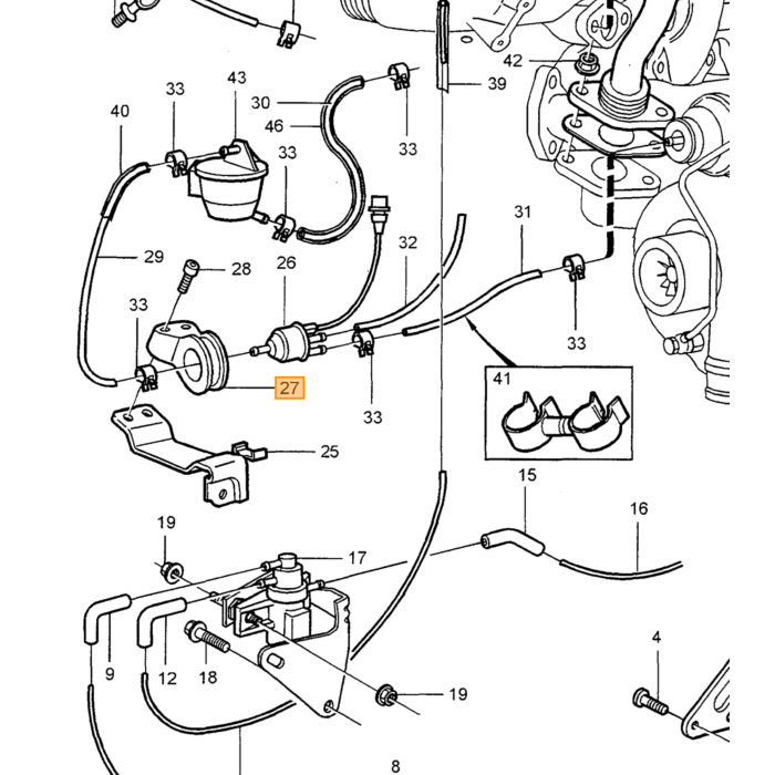 Volvo Klemme Volvo Teil Nr. 1271890 Produkt für Volvo