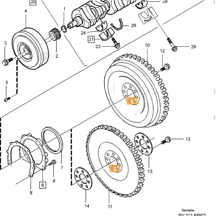 Volvo Schraube Kolbenstange M9x1 25 Volvo 960 - S90 - V90 - 850 - V70 - S70 - C70 - XC70 - S40 - V40 Volvo teil nr 1271900