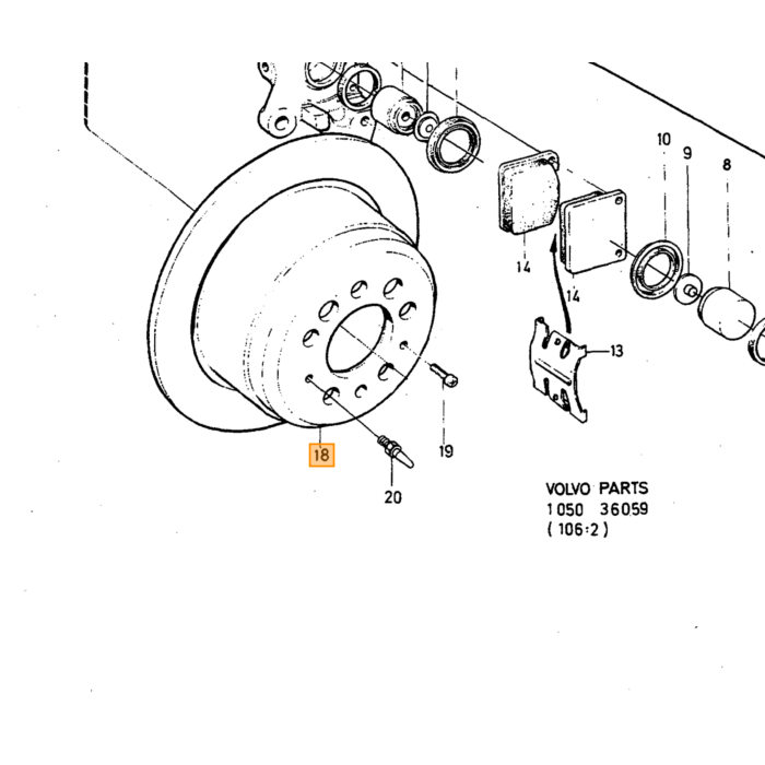 Volvo Bremsträger 240+260 vorne links oder rechts (1272469) 9030370 260 240 Volvo teil nr 1272469