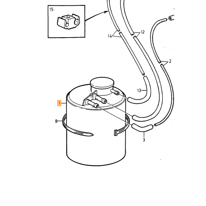 Volvo Filter Kohlenstoff FILTER 940 960 S90 V90 Benzin Verdampfer Volvo Teil Nr 1275290