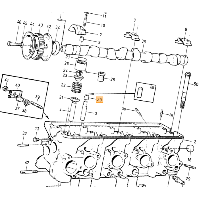Volvo Ventilgummi B20+B30+B230+B19+B21+B23 Volvo teil nr 1306630