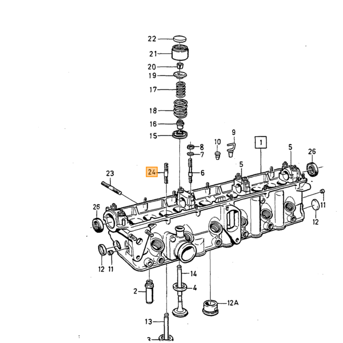Volvo Zylinderkopf Gewindebolzen Diesel D24 Motor 41876 Volvo Teil Nr 1328034