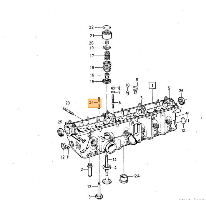 Volvo Zylinderkopf Gewindebolzen Diesel D24 Motor 41876 Volvo Teil Nr 1328034