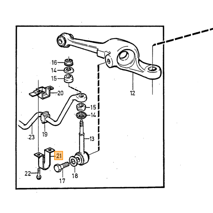 Volvo Halter Stabilisator vorne 240+260+740+940+960+V90 Außenhalter) Volvo teil nr 1330185