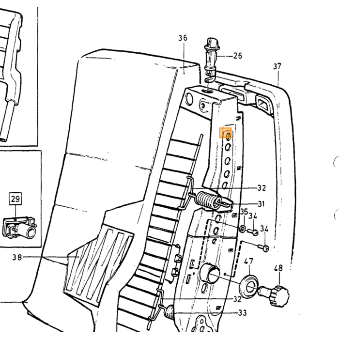 Volvo Klemmtürverkleidung 740+760+780+940+960+S90+V90 (23mm) Türverkleidung weiß Volvo teil nr 1338144