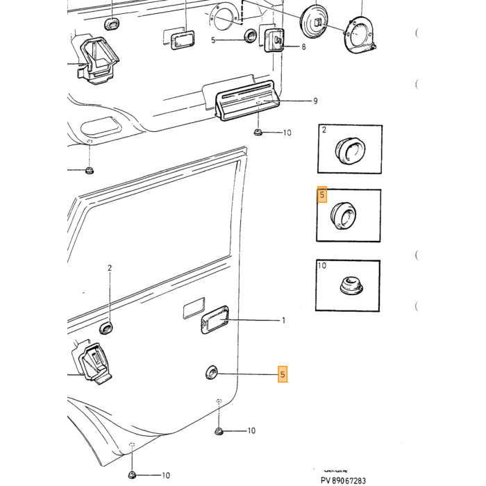 Volvo Gummistopfen rund für Reserveradkasten Kofferraumboden Amazon 140 164 200 700 850 900 C70 (-2005) PV S70 V70 V70XC (-2000) S90 V90 (-1998) Volvo Teil Nr 1360872
