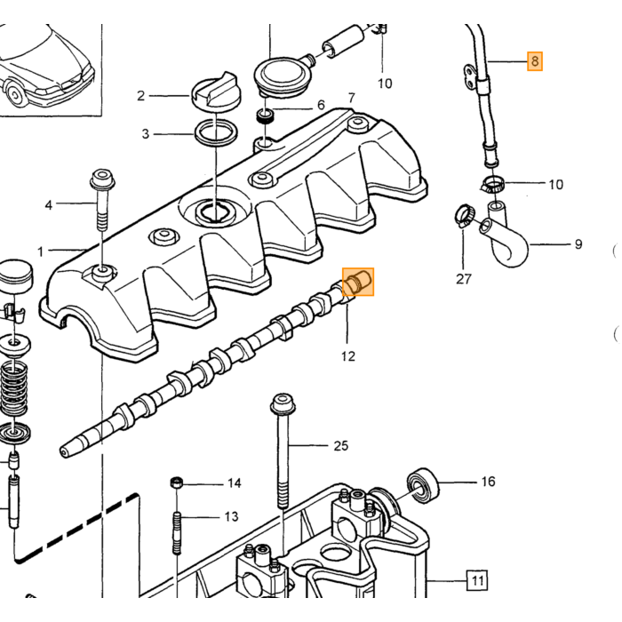 Vriesplug Oberseite 850 900 C30 C70 (2006-) C70 (-2005) S40 V40 (-2004) S40 V50 (2004-) S60 (2011-2018) S60 (-2009) S60 CC (-2018) S70 V70 V70XC (-2000) S80 (2007-) S80 (-2006) S90 V90 (-1998) V40 (2013-) V40 CC für Volvo, OEM Ref 1361451 Produkt.