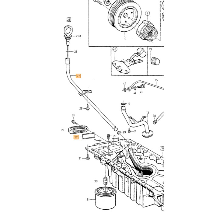 Volvo Dichtung Ölthermostat Benzin Volvo 850 - 960 - S90 - V90 - S70 - V70 - V70 - XC70 - S40 - V40 Volvo teil nr 1366791