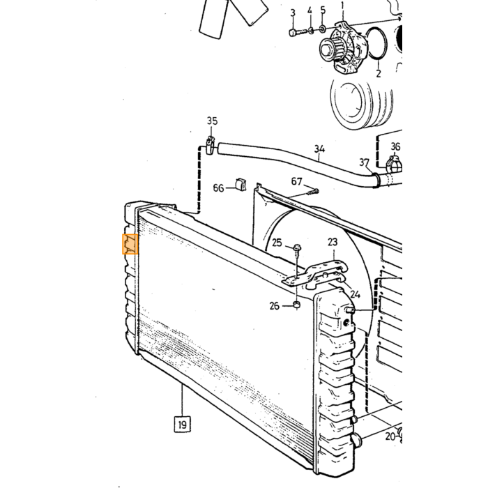 Volvo Wasserpumpendichtungssatz B200 B230 1985+ Dichtung + Gummis Volvo teil nr 1378491S