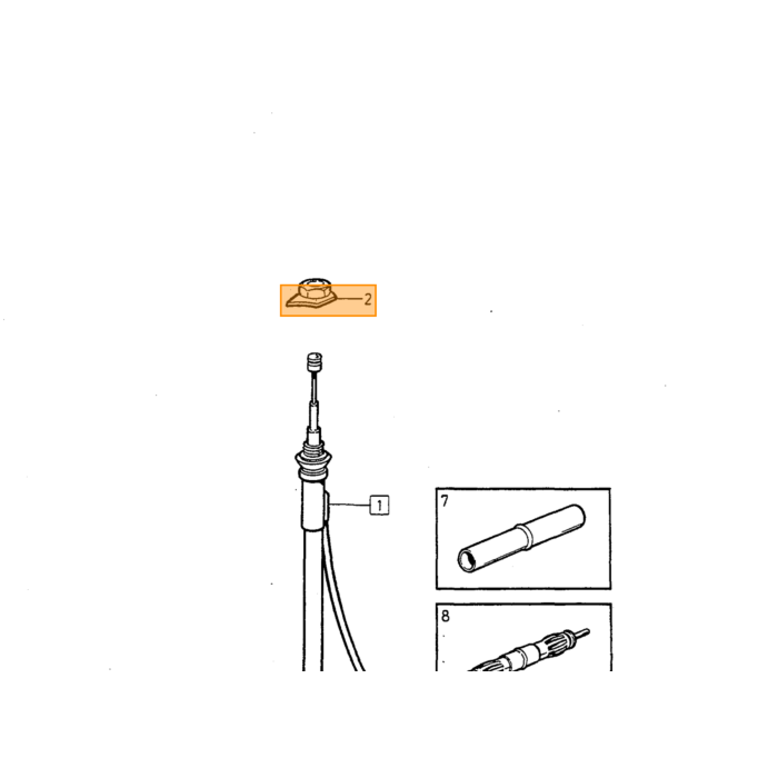 Volvo Antenne 240+740+940+850 Limousine flexibler Teil für elektrische Antenne(3533569) (1384544) Volvo teil nr 1384561