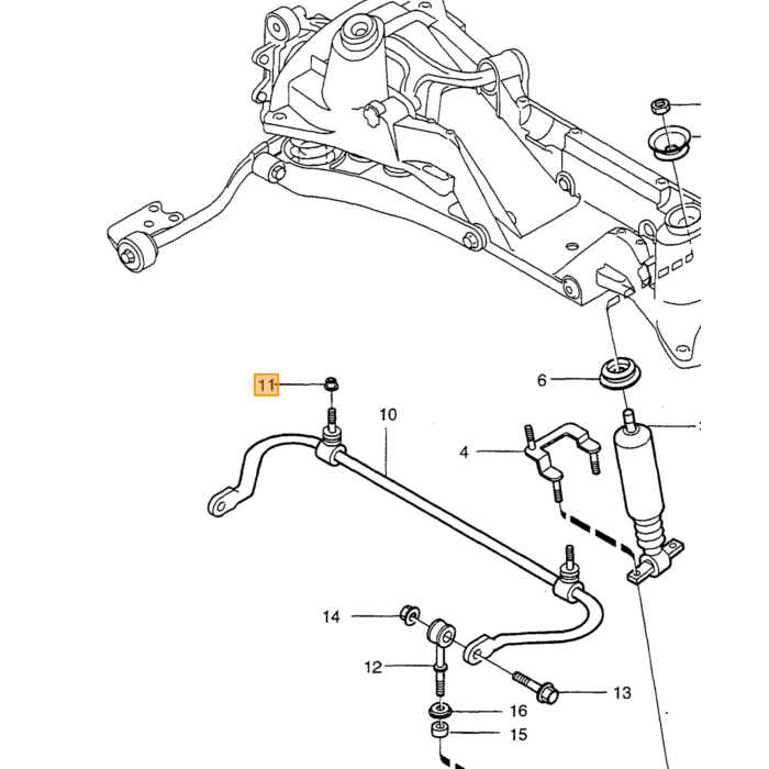 Volvo Gummi Sapcer Feder hinten Volvo 850 - S70 - V70 - C70 2WD ohne Nivomat Volvo teil nr 1387907