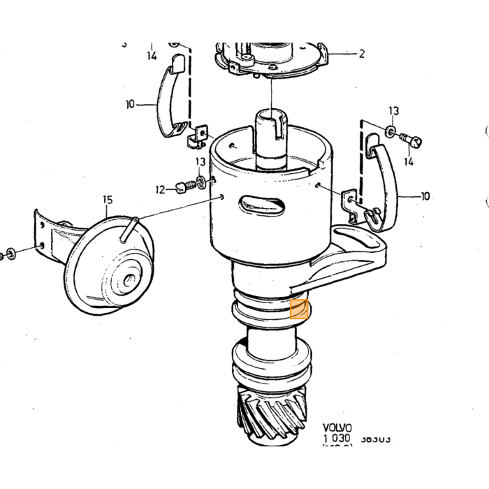 Volvo Rotor B200+B230A/E/F/K 1986+ 0300900134 Volvo teil nr 1389425