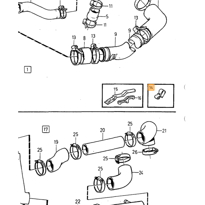 Volvo RADIATOR HOSE Volvo teil nr 1397546