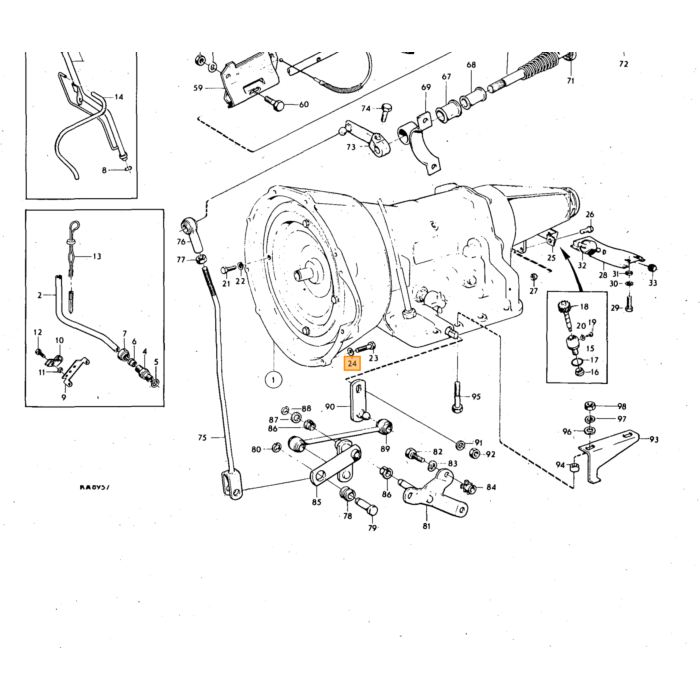 Volvo Antennen-Chromblatt 50 - 120 cm (gefedertes Blatt) Volvo teil nr 2317