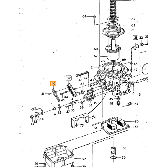 Volvo Abdeckung Temperaturkompensation Stromberg Vergaser B30+B20+B19+B21+B23 Volvo teil nr 237573