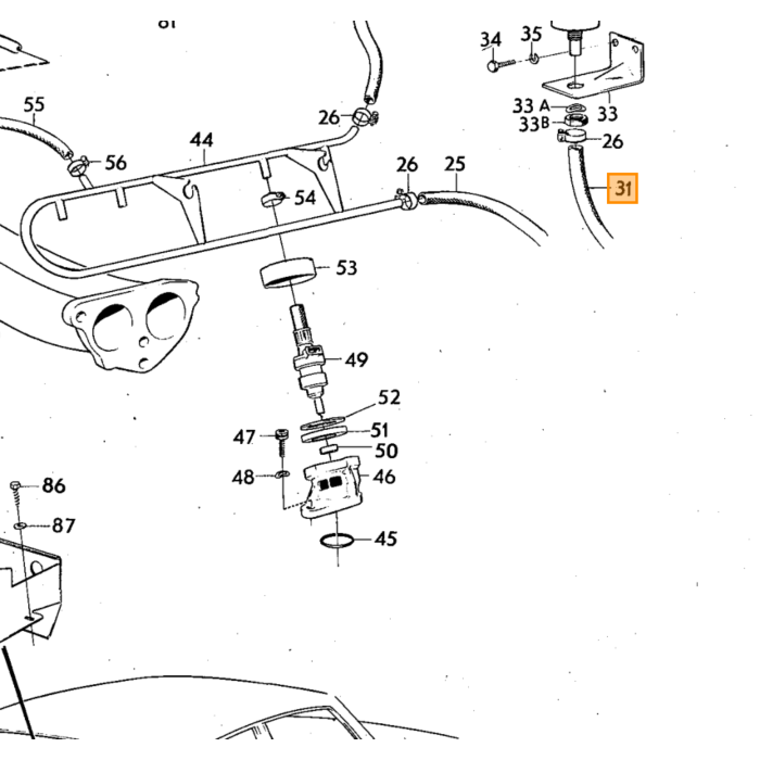 Volvo Einspritzdruckregler B20+30EF 3-Wege 0280160003 nicht mehr lieferbar Volvo teil nr 243129