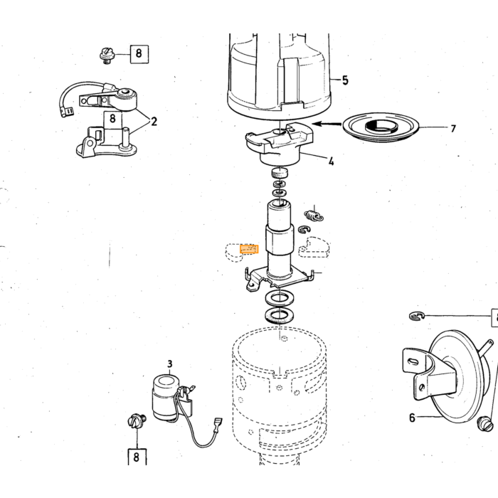 Volvo Rotor B18+B20A+B20E 1965+ B30A+B21A+B19A+B23A (0300900029) Volvo teil nr 243903