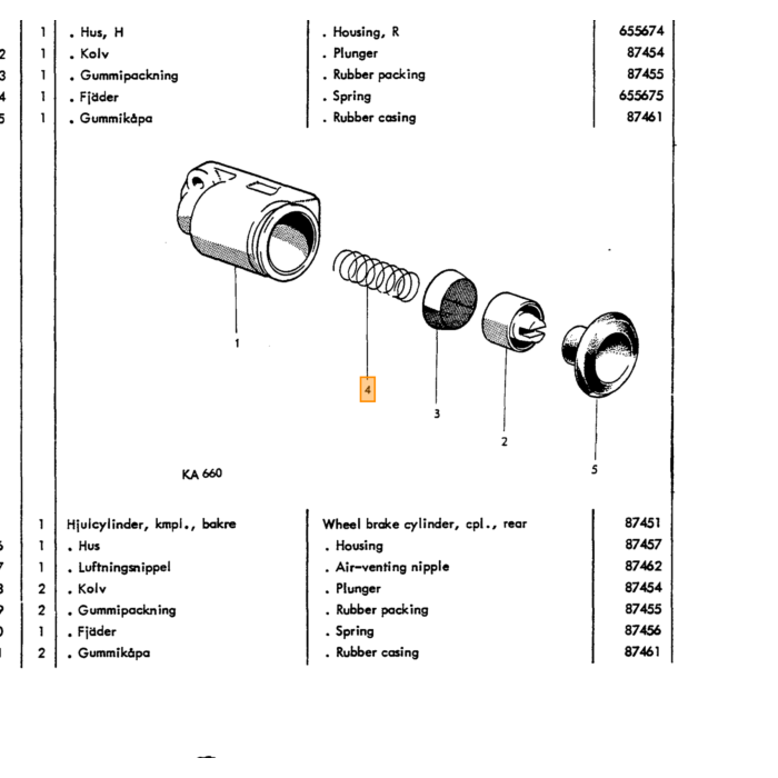Volvo Brake Lining Kit Volvo teil nr 275848