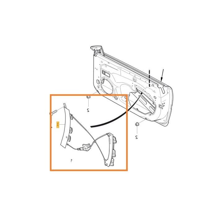 Volvo Fenstermechanismus links Volvo C70 (2006-) Rahmen inkl Kabel Volvo Teil Nr 30633660 Produkt