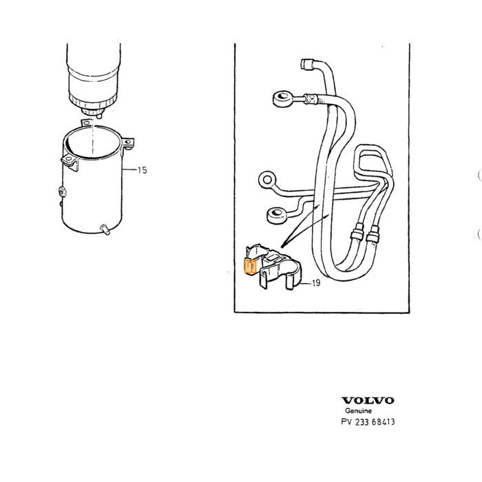 Volvo Kraftstofffilter Kraftstofffilter 850+S+V70 -2000 C70 1997+(9142658)(30671182) Volvo teil nr 3507416