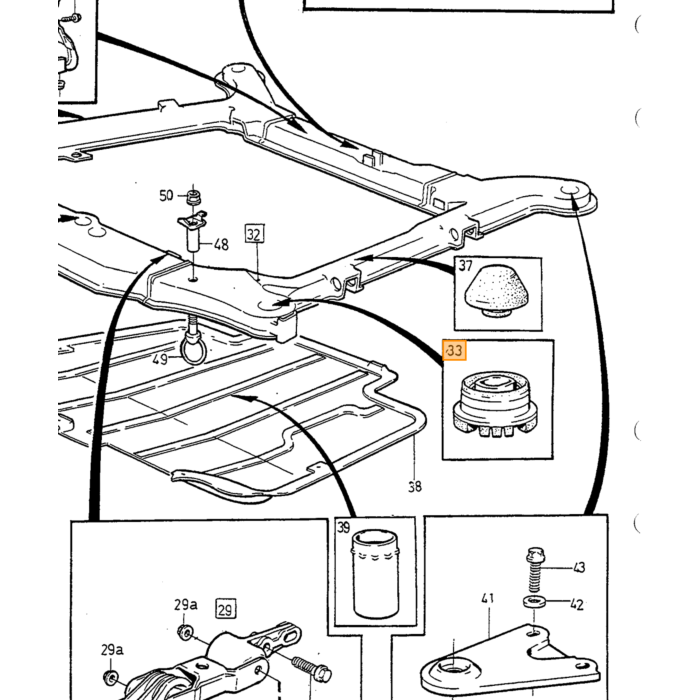 Volvo Motorhalter Silentlager Vorderachse 850+S70+V70 -2000 (1 Stück erforderlich) 850 S70 C70 S60 Xc70 V70 S80 Xc90 Volvo teil nr 3507924