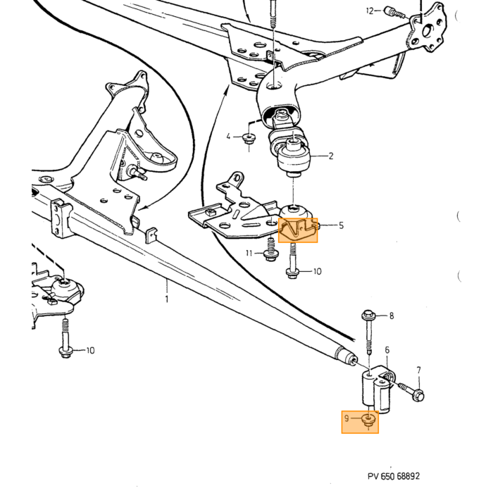 Volvo Silentlager Hinterachse 850 +V70+S70 -2000 V70 850 S70 Volvo teil nr 3516122