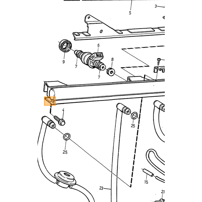 Volvo Benzindruckregler 240+40+940 B200F/FT+B204E/FT+B230F/ET+B234F(0280160294) Volvo teil nr 3517064