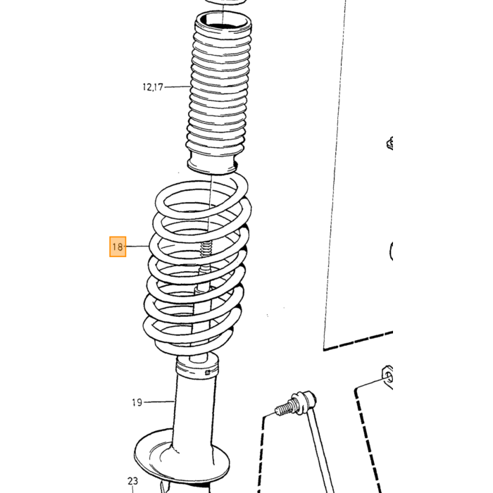 Volvo Feder für 9-28mm Tieferlegung Volvo 850 - C70 - S70 - V70 Volvo Teil Nr. 3546640