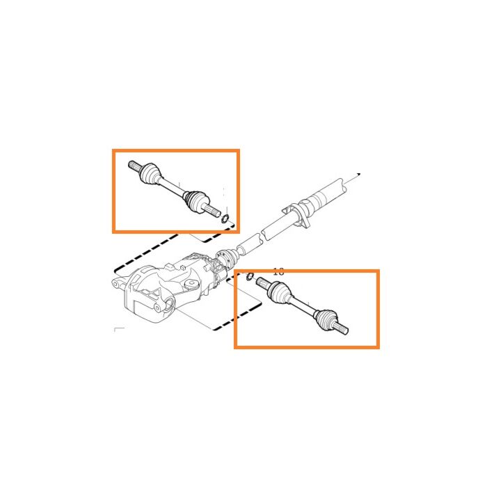 Volvo Austausch-Antriebswelle hinten xc70 2007-2012 links und rechts passend, Volvo Teilenummer 36000931 Produkt