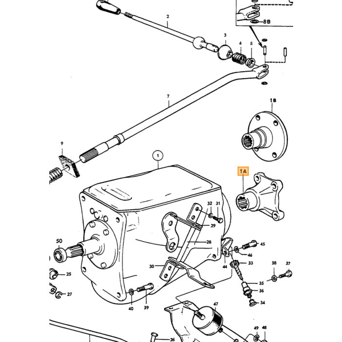 Volvo Eingangswelle für Getriebe M40+M41 NOS Volvo Teil Nr 380136
