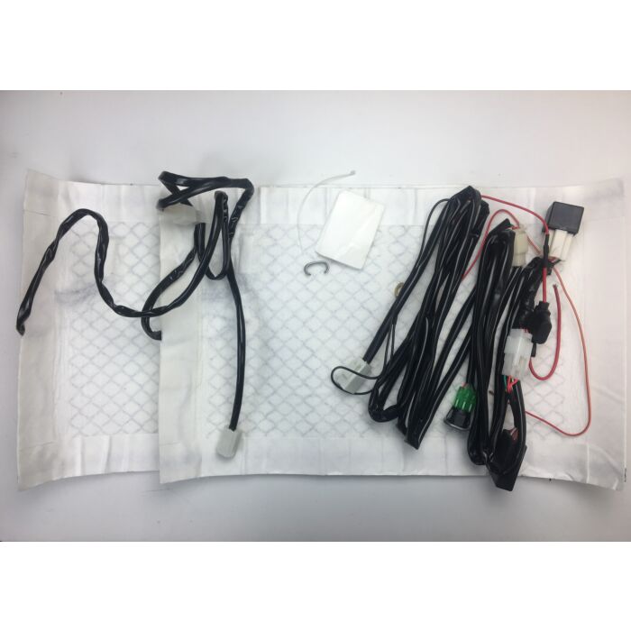 Stoelverwarming element / Stoelverwarming matje / zitting & rug / op alle typen toepasbaar/ 28x44 cm inclusief montage set / helaas niet meer leverbaar