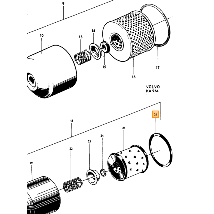 Volvo Thermostatgehäuse B16 Oberteil Amazon+PV444+PV544+Duett GEBRAUCHT Volvo teil nr 403685