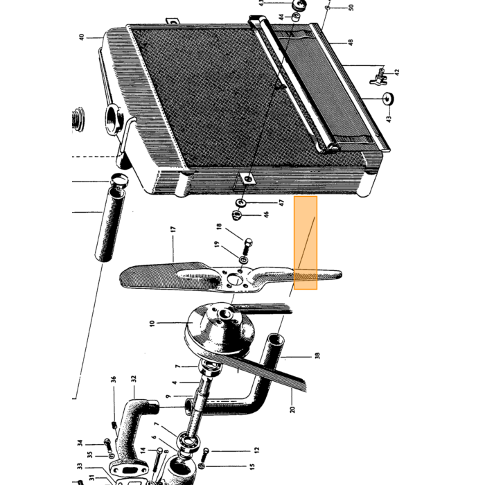 Volvo Wasserpumpe B16 PV444+PV544+Duett+Amazon -1959 (418031) 403838 Volvo teil nr 418031