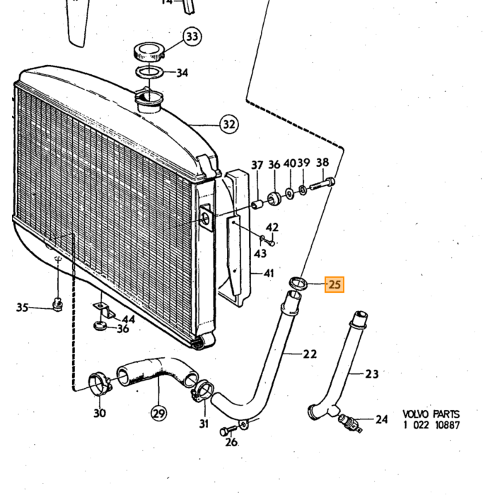 Volvo Gummiring Wasserpumpe--Kühlerschlauch 27 9mm B18+B20 Volvo teil nr 418326